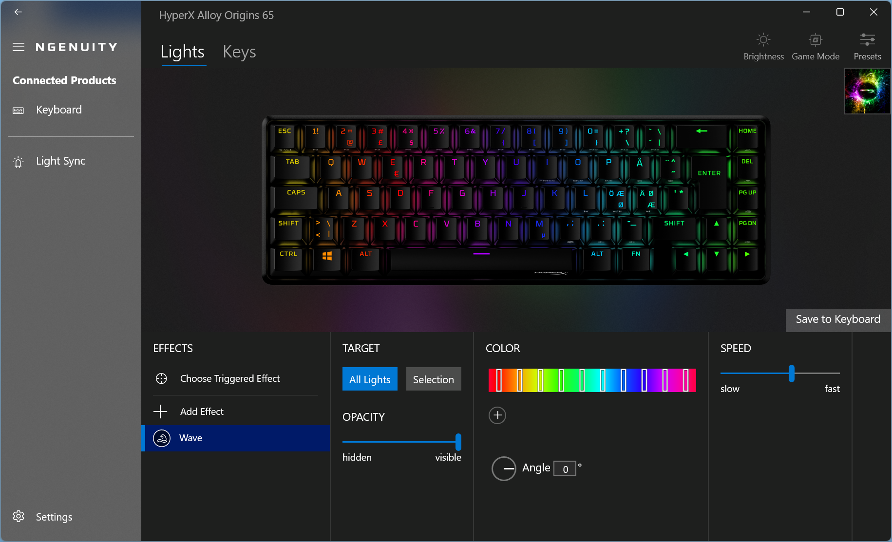 ALUMINUM COMPACT 65 MECHANICAL Origins SWITCHES Alloy HyperX RADIANT RGB HYPERX.png